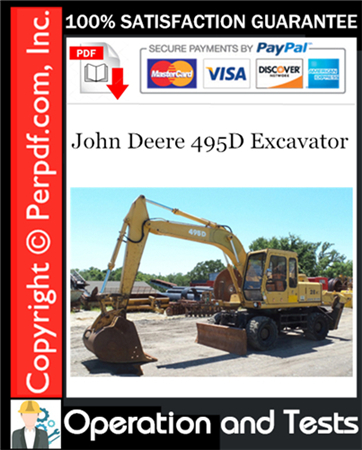 John Deere 495D Excavator Operation and Tests