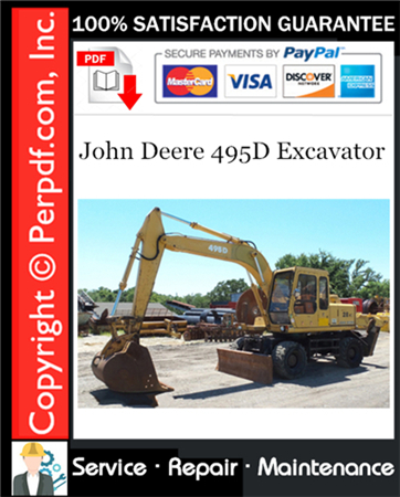 John Deere 495D Excavator Repair Technical Manual