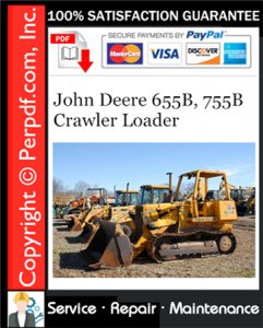 John Deere 655B, 755B Crawler Loader Repair Technical Manual Download