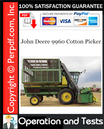 John Deere 9960 Cotton Picker Operation and Tests