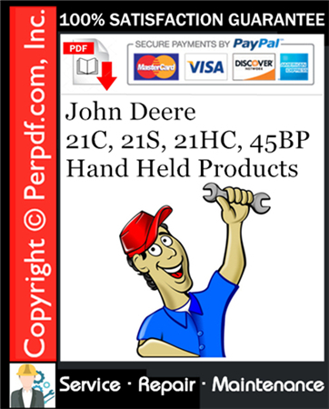 John Deere 21C, 21S, 21HC, 45BP Hand Held Products Service Repair Manual