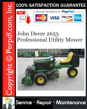 John Deere 2653 Professional Utility Mower Service Repair Manual