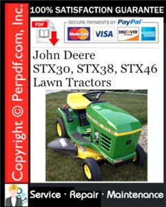 John Deere STX30, STX38, STX46 Lawn Tractors Service Repair Manual Download