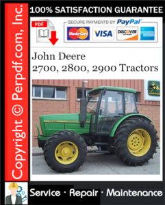 John Deere 2700, 2800, 2900 Tractors Service Repair Manual