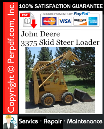 John Deere 3375 Skid Steer Loader Service Repair Manual Download