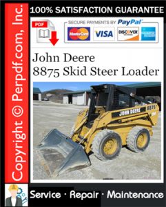 John Deere 8875 Skid Steer Loader Service Repair Manual Download