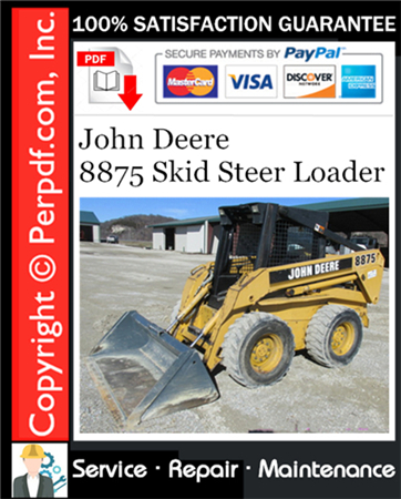 John Deere 8875 Skid Steer Loader Service Repair Manual Download