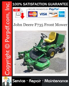 John Deere F735 Front Mower Service Repair Manual Download