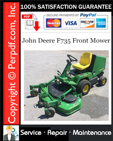 John Deere F735 Front Mower Service Repair Manual Download