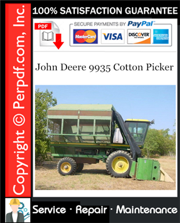 John Deere 9935 Cotton Picker Service Repair Manual Download