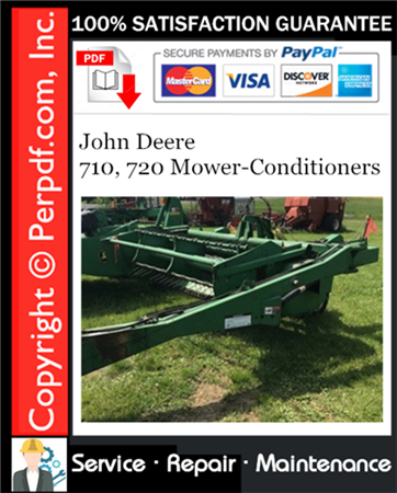 John Deere 710, 720 Mower-Conditioners Service Repair Manual