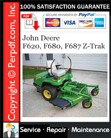 John Deere F620, F680, F687 Z-Trak Service Repair Manual Download