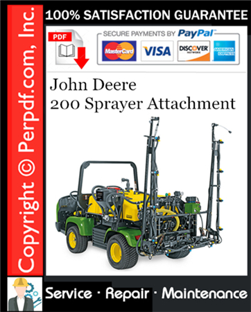 John Deere 200 Sprayer Attachment Service Repair Manual