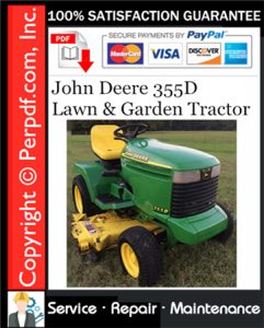 John Deere 355D Lawn & Garden Tractor Service Repair Manual