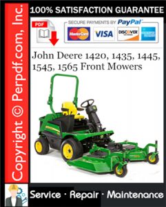 John Deere 1420, 1435, 1445, 1545, 1565 Front Mowers Service Repair Manual