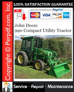 John Deere 990 Compact Utility Tractor Service Repair Manual Download