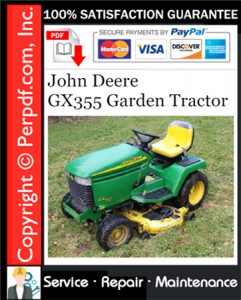 John Deere GX355 Garden Tractor Service Repair Manual