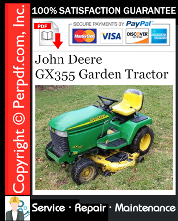 John Deere GX355 Garden Tractor Service Repair Manual