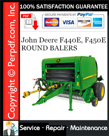 John Deere F440E, F450E ROUND BALERS Service Repair Manual