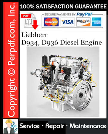Liebherr D934, D936 Diesel Engine Service Repair Manual Download