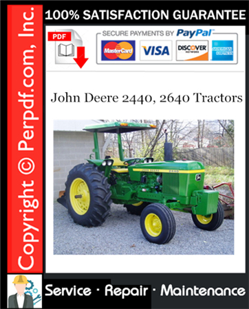 John Deere 2440, 2640 Tractors Service Repair Manual
