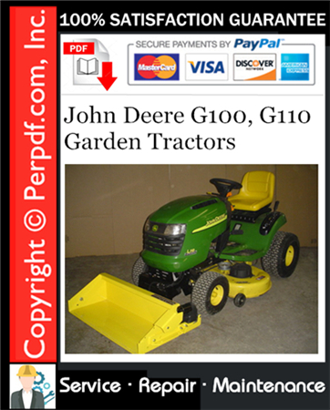John Deere G100, G110 Garden Tractors Service Repair Manual