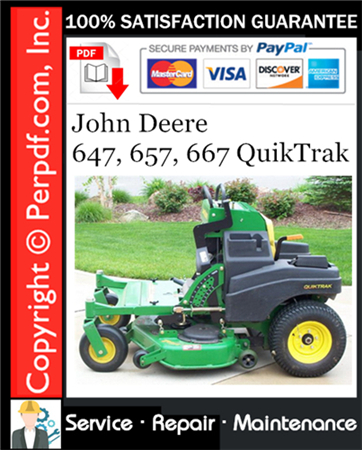 John Deere 647, 657, 667 QuikTrak Service Repair Manual