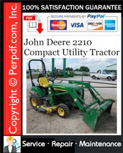 John Deere 2210 Compact Utility Tractor Service Repair Manual