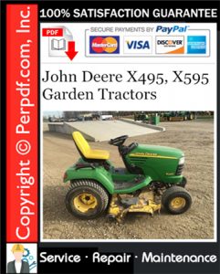 John Deere X495, X595 Garden Tractors Service Repair Manual