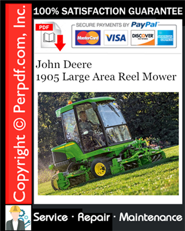 John Deere 1905 Large Area Reel Mower Service Repair Manual