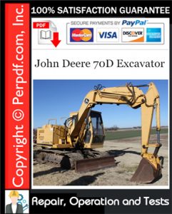 John Deere 70D Excavator Repair, Operation and Tests