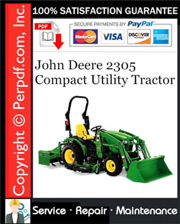 John Deere 2305 Compact Utility Tractor Service Repair Manual