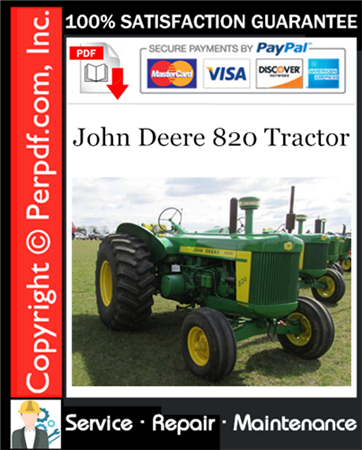 John Deere 820 Tractor Service Repair Manual