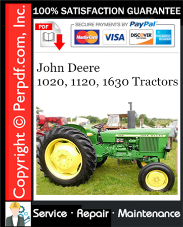 John Deere 1020, 1120, 1630 Tractors Service Repair Manual