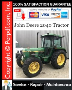 John Deere 2040 Tractor Service Repair Manual