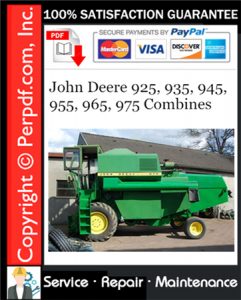 John Deere 925, 935, 945, 955, 965, 975 Combines Service Repair Manual