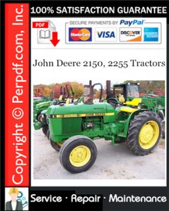 John Deere 2150, 2255 Tractors Service Repair Manual