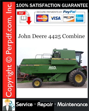 John Deere 4425 Combine Service Repair Manual Download