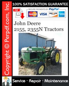 John Deere 2155, 2355N Tractors Repair Technical Manual