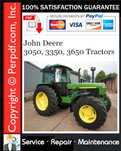 John Deere 3050, 3350, 3650 Tractors Service Repair Manual