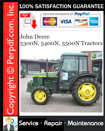 John Deere 5300N, 5400N, 5500N Tractors Service Repair Manual