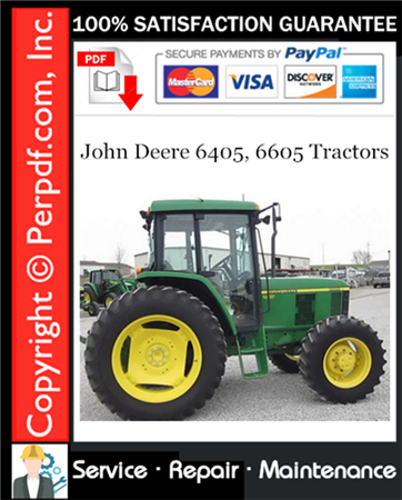 John Deere 6405, 6605 Tractors Repair Technical Manual