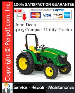 John Deere 4105 Compact Utility Tractor Service Repair Manual