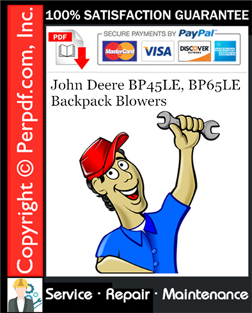 John Deere BP45LE, BP65LE Backpack Blowers Service Repair Manual