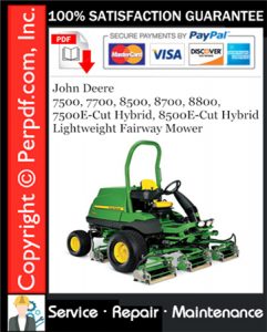 John Deere 7500, 7700, 8500, 8700, 8800, 7500E-Cut Hybrid, 8500E-Cut Hybrid Lightweight Fairway Mower