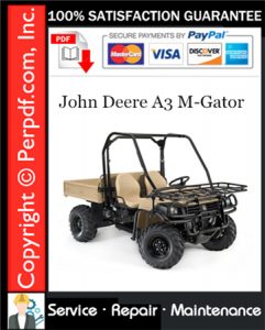 John Deere A3 M-Gator Service Repair Manual