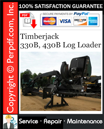 Timberjack 330B, 430B Log Loader Service Repair Manual