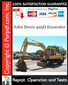 John Deere 495D Excavator Repair, Operation and Tests