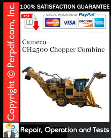 Cameco CH2500 Chopper Combine Repair, Operation and Tests