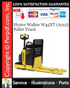 Hyster Walkie W45XT (A215) Pallet Truck Parts Manual